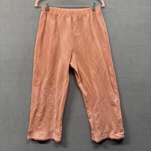 Lilith France Lagenlook Lightweight Cropped Pant Womens S Sheer Art to Wear